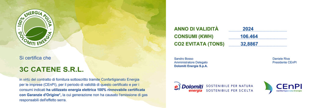 3C Catene - Certificato CENPI 2024
