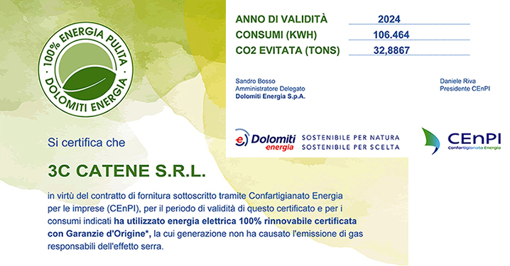 3C Catene - Certificato CENPI 2024 miniatura